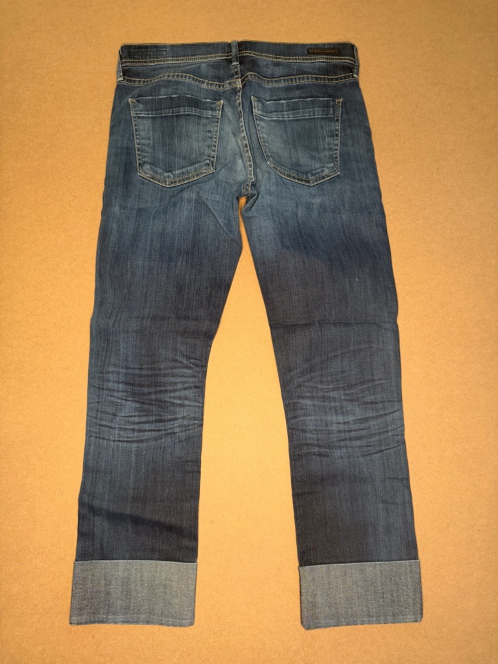 Citizens of Humanity Women's Dark Blue Cuffed Jeans Size 27 - Picture 5 of 11